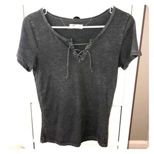 Holister lace up top